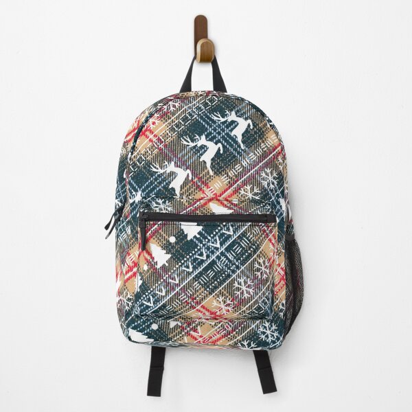 Item preview, Christmas Tartan Pattern with deer designed and sold by trendingatees.