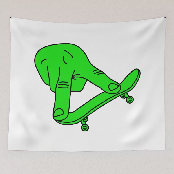 Item preview, Cool green Fingerboard drawing designed and sold by Blondiabshop.