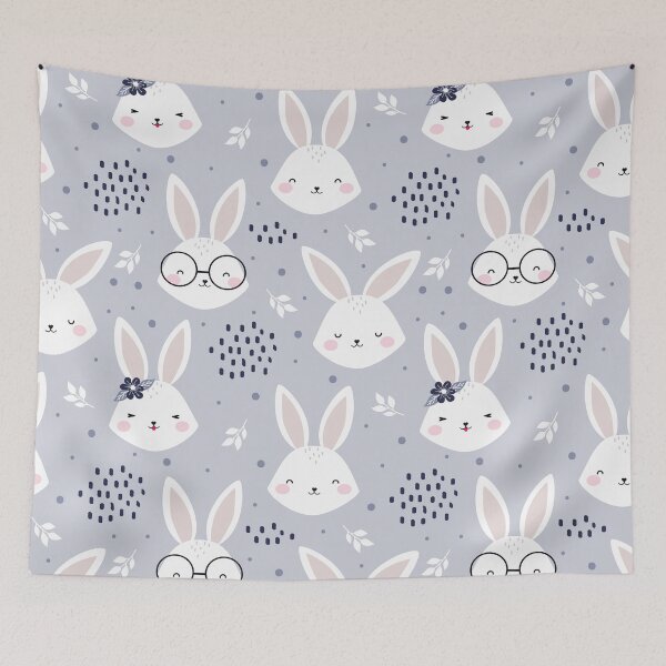 Item preview, Anime cute rabbit Colorful emerald green pattern design. Rabbits iPhone or Samsung Phone Case Cover designed and sold by RoManSmArt.