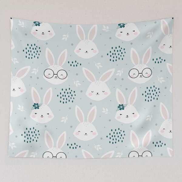 Item preview, Anime cute rabbit Colorful emerald green pattern design. Rabbits iPhone or Samsung Phone Case Cover designed and sold by RoManSmArt.