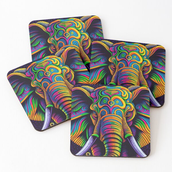 Item preview, Beautiful psychedelic elephant designed and sold by Victorsju.