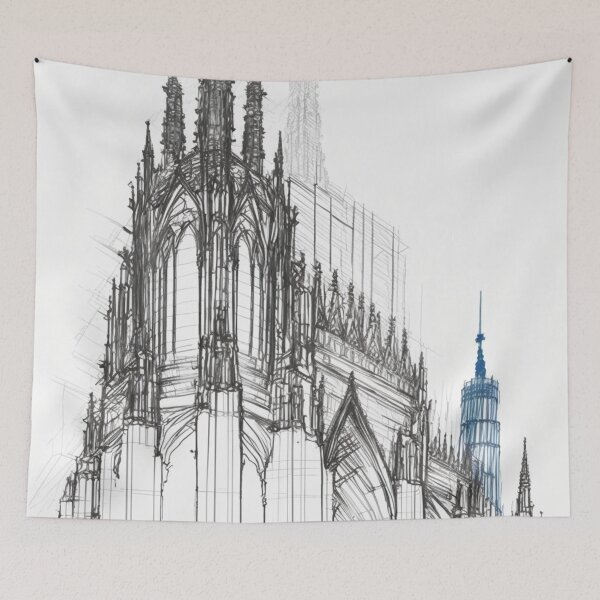 Item preview, pencil Gothic building designed and sold by Mirochan80.