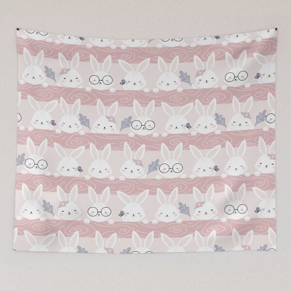 Item preview, Anime cute rabbit Colorful pink pattern design. Rabbits iPhone or Samsung Phone Case Cover designed and sold by RoManSmArt.
