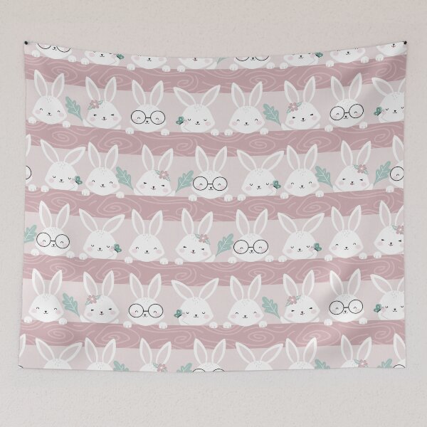 Item preview, Anime cute rabbit Colorful pink pattern design. Rabbits iPhone or Samsung Phone Case Cover designed and sold by RoManSmArt.
