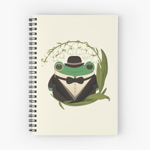 Item preview, Happy Froggy Gentleman with Lily of the Valley wreath designed and sold by KateAngelaArt.