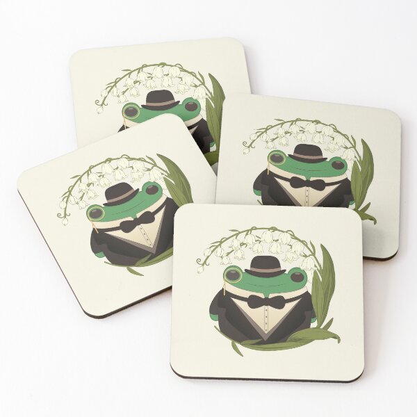 Item preview, Happy Froggy Gentleman with Lily of the Valley wreath designed and sold by KateAngelaArt.