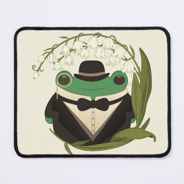 Item preview, Happy Froggy Gentleman with Lily of the Valley wreath designed and sold by KateAngelaArt.
