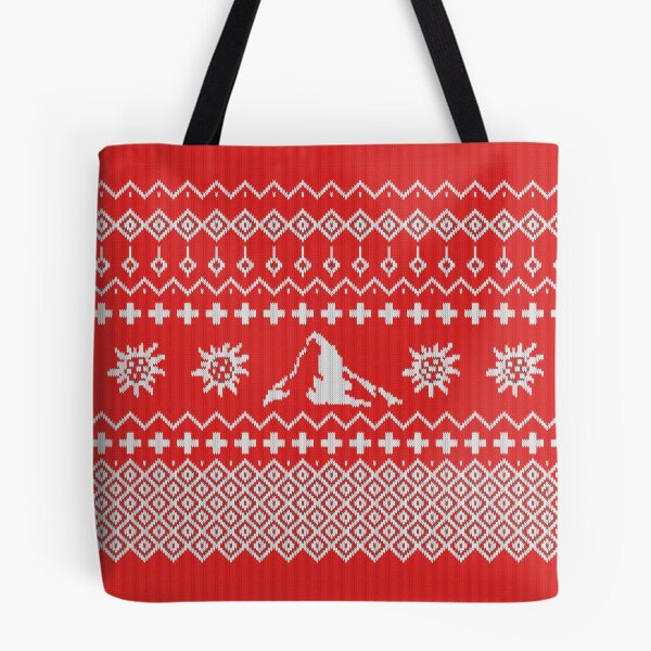 Item preview, Swiss Christmas Pattern with Matterhorn and Edelweiss designed and sold by Helvetioes.