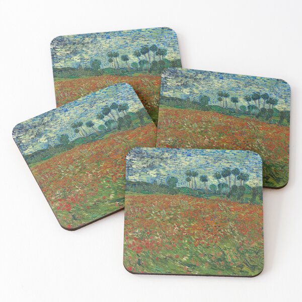 Item preview, Vincent Van Gogh, Poppy Field, 1890, Landscape painting designed and sold by ThingsToSmile.