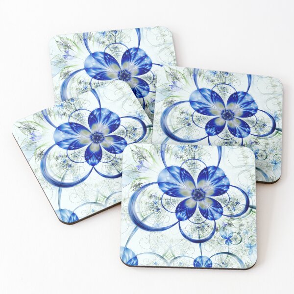 Item preview, Abstract Blue Flowers designed and sold by Harman83.