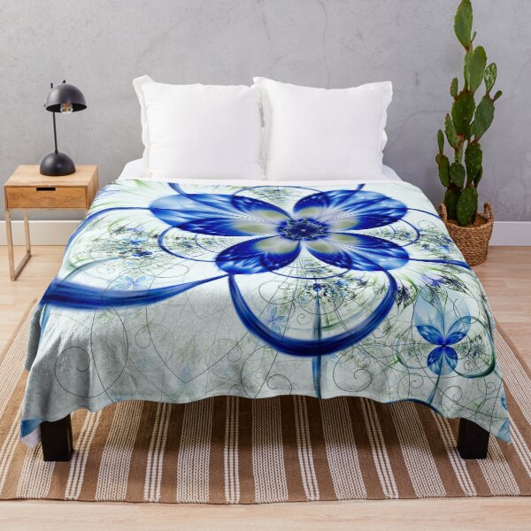 Item preview, Abstract Blue Flowers designed and sold by Harman83.