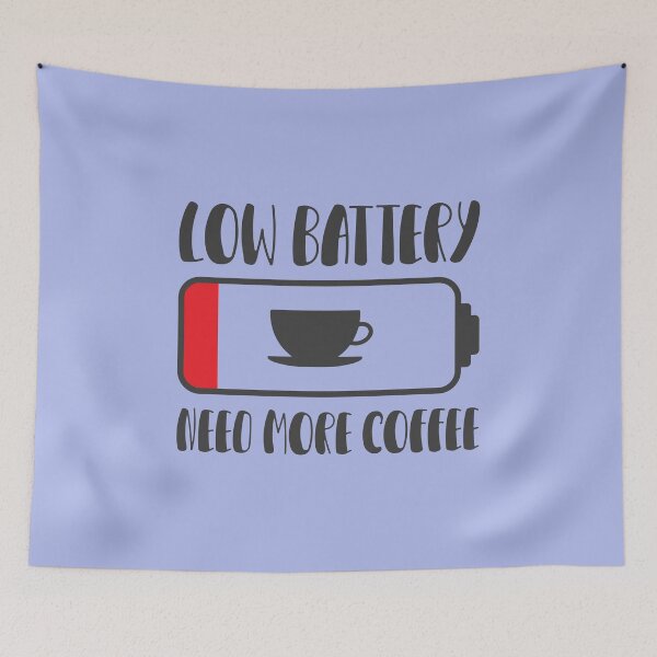Item preview, Low Battery Need More Coffee Funny Creative Design designed and sold by Thonja.