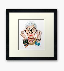 irish apfel - the legendary icon of fashion woman Framed Print