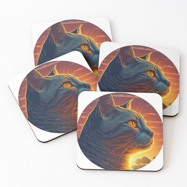 Item preview, Cat looking at sunset designed and sold by BeeFigDesigns.
