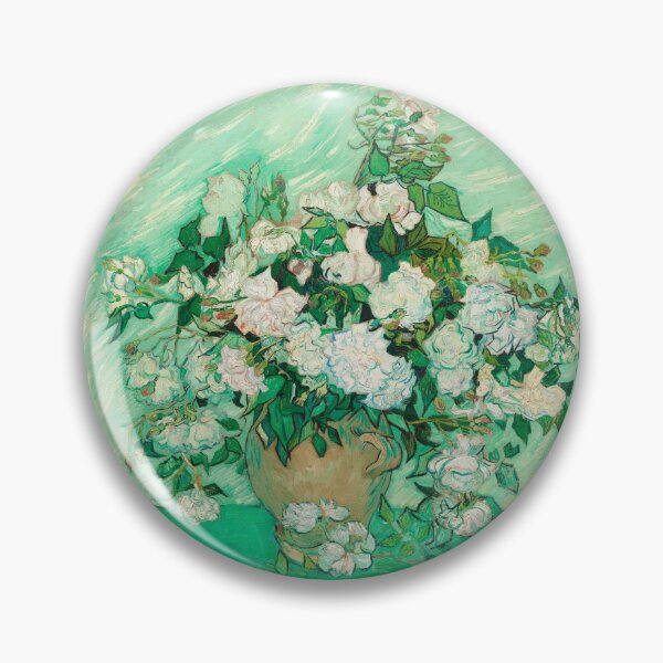 Item preview, Vincent Van Gogh, Vase of Roses, 1890, Still Life painting designed and sold by ThingsToSmile.