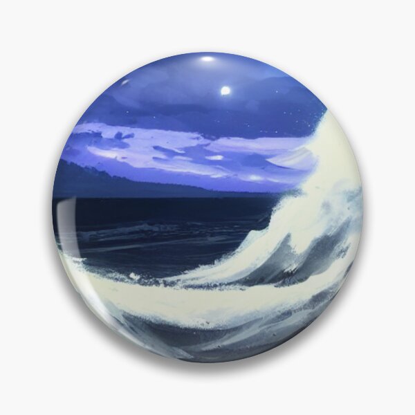 Item preview, Ocean Waves Moonlight Painting Series - Painting 1 -Throw Pillows and Prints.  designed and sold by ScatterHub.
