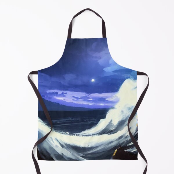 Item preview, Ocean Waves Moonlight Painting Series - Painting 1 -Throw Pillows and Prints. designed and sold by ScatterHub.