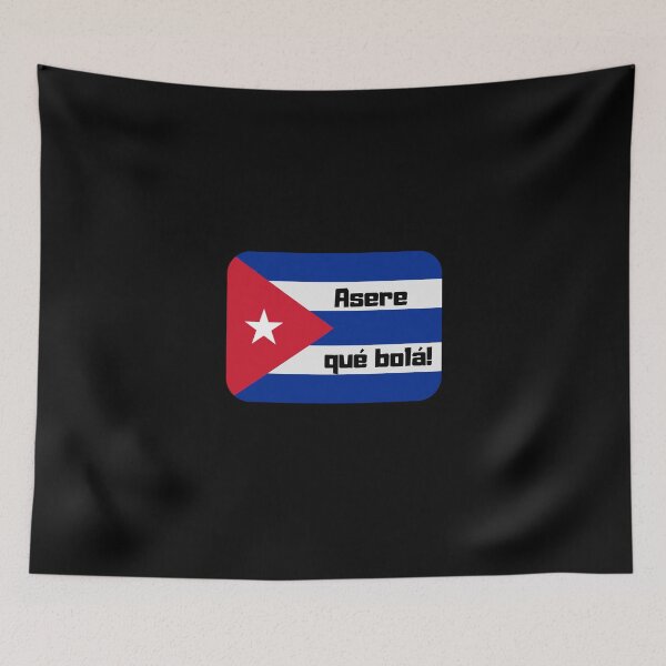 Item preview, Asere qué bolá Cuban Flag T Shirt designed and sold by Suzy Perez Art.