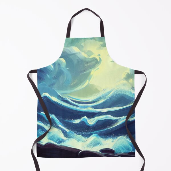 Item preview, Ocean Waves Moonlight Painting Series - Painting 2 -Throw Pillows and Prints. designed and sold by ScatterHub.