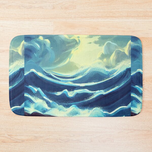 Item preview, Ocean Waves Moonlight Painting Series - Painting 2 -Throw Pillows and Prints.  designed and sold by ScatterHub.