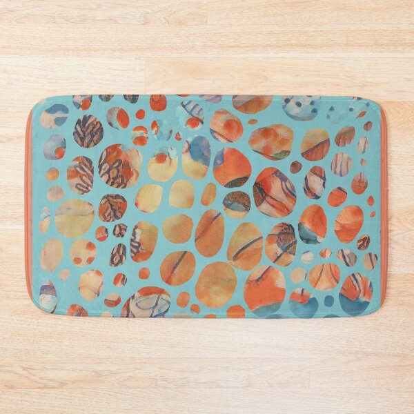 Item preview, Pebble Design Aqua and Orange designed and sold by NancyMerkle.