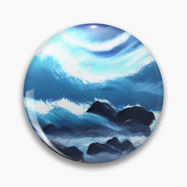 Item preview, Ocean Waves Moonlight Painting Series - Painting 3 -Throw Pillows and Prints.  designed and sold by ScatterHub.