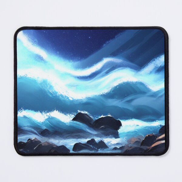 Item preview, Ocean Waves Moonlight Painting Series - Painting 3 -Throw Pillows and Prints. designed and sold by ScatterHub.
