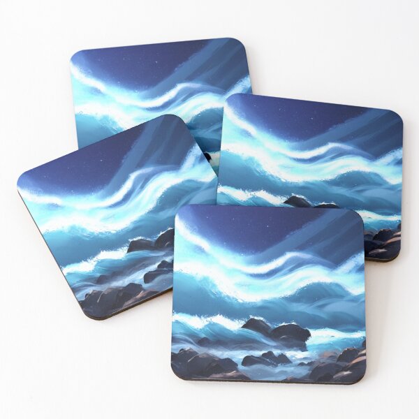 Item preview, Ocean Waves Moonlight Painting Series - Painting 3 -Throw Pillows and Prints.  designed and sold by ScatterHub.