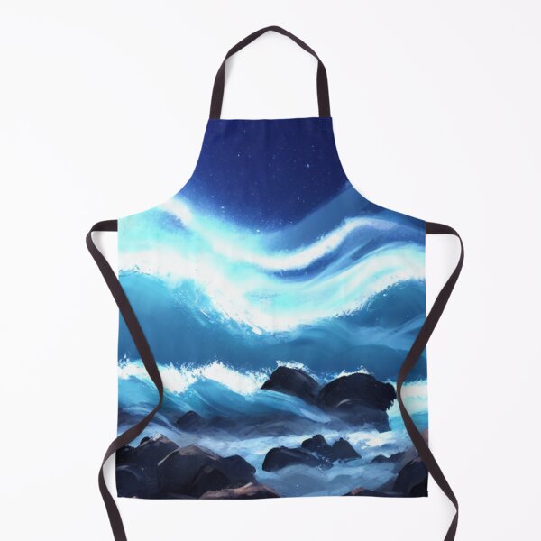 Item preview, Ocean Waves Moonlight Painting Series - Painting 3 -Throw Pillows and Prints. designed and sold by ScatterHub.