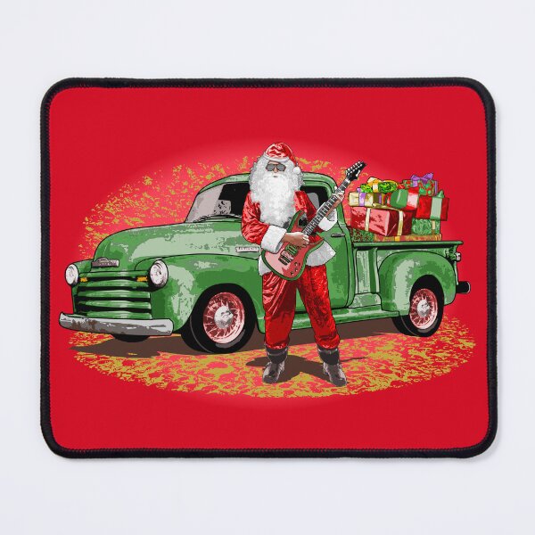 Item preview, Guitar Santa Claus with Rat Rod Chevy Truck full of Presents designed and sold by Glenn Mueller.