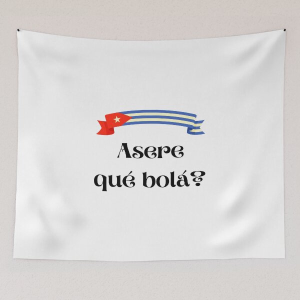 Item preview, Asere qué bolá Cuban Flag T Shirt designed and sold by Suzy Perez Art.