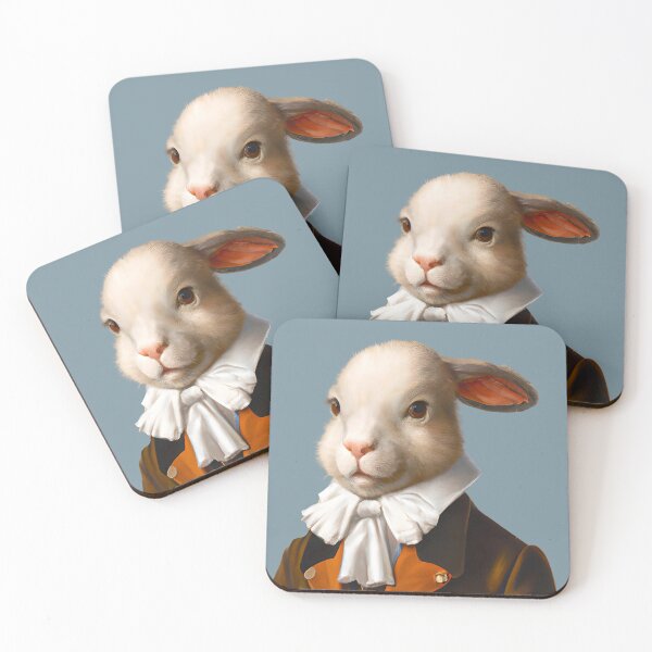 Item preview, Sir Rabbit, Funny hare portrait, gentleman animal portrait, dapper hare painting, rabbit art, hare nursery art, cute hare gift designed and sold by Artsareus.