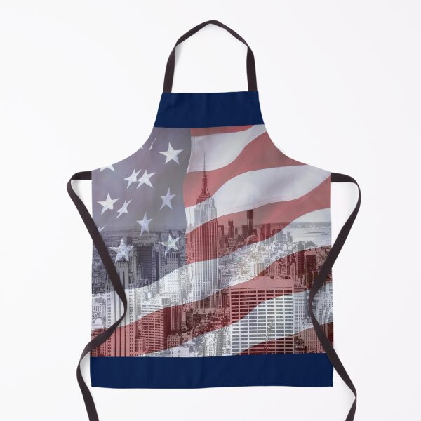 Item preview, Downtown Manhattan, NYC And American Flag designed and sold by Paul Thompson Photography.