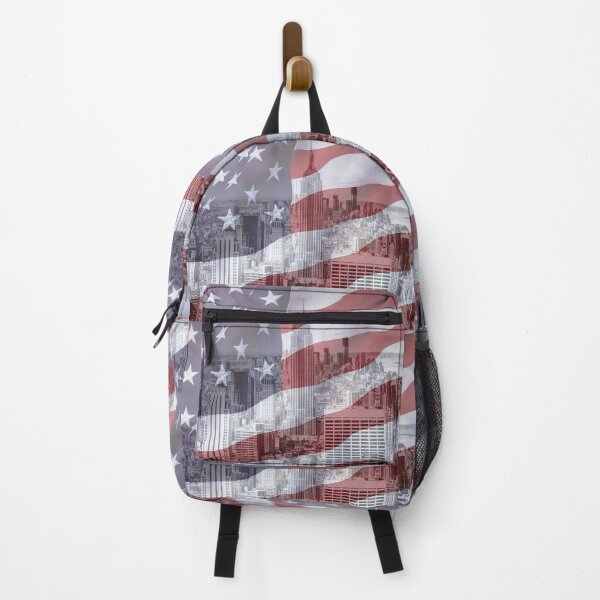 Item preview, Downtown Manhattan, NYC And American Flag designed and sold by Paul Thompson Photography.