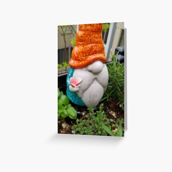 Cheeky Garden Gary Gnome Greeting Card