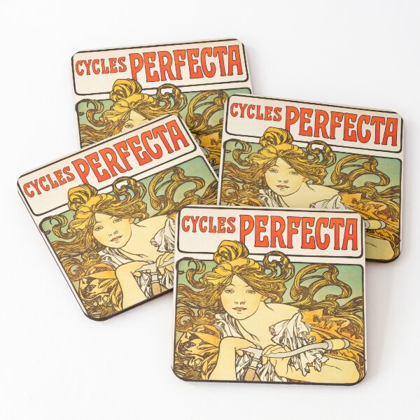 Item preview, CYCLES PERFECTA 1902 Vintage Art Nouveau Poster by Alphonse Mucha designed and sold by retroposters.