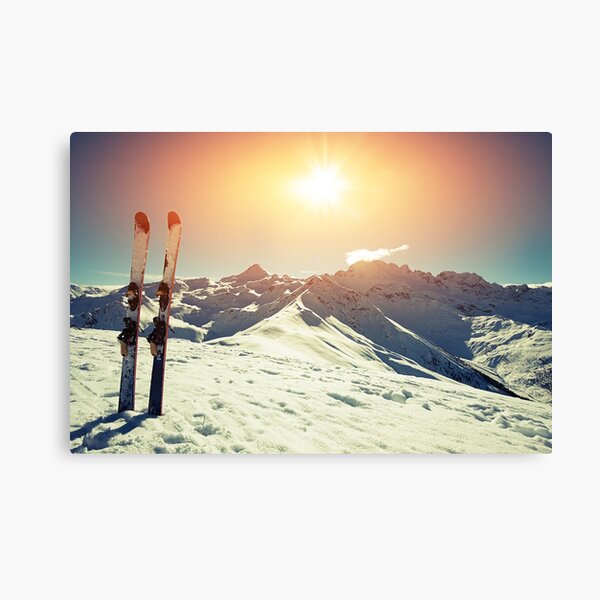 Item preview, Skiing the Mountain at Sunset designed and sold by DV-LTD.