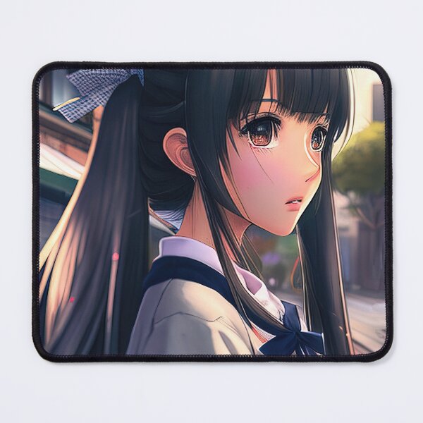 Item preview, Cute japanese anime schoolgirl designed and sold by 100PercentOtaku.