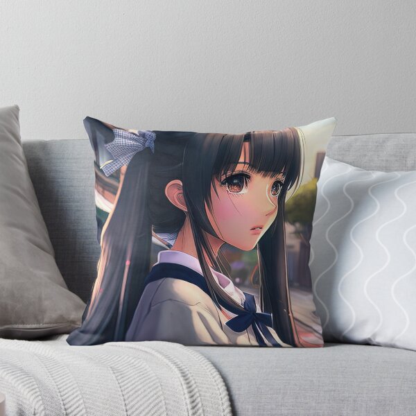 Item preview, Cute japanese anime schoolgirl designed and sold by 100PercentOtaku.