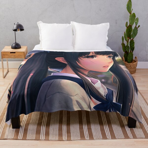 Item preview, Cute japanese anime schoolgirl designed and sold by 100PercentOtaku.