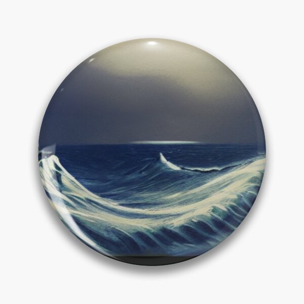 Item preview, Ocean Waves Moonlight Painting Series - Painting 4 -Throw Pillows and Prints.  designed and sold by ScatterHub.