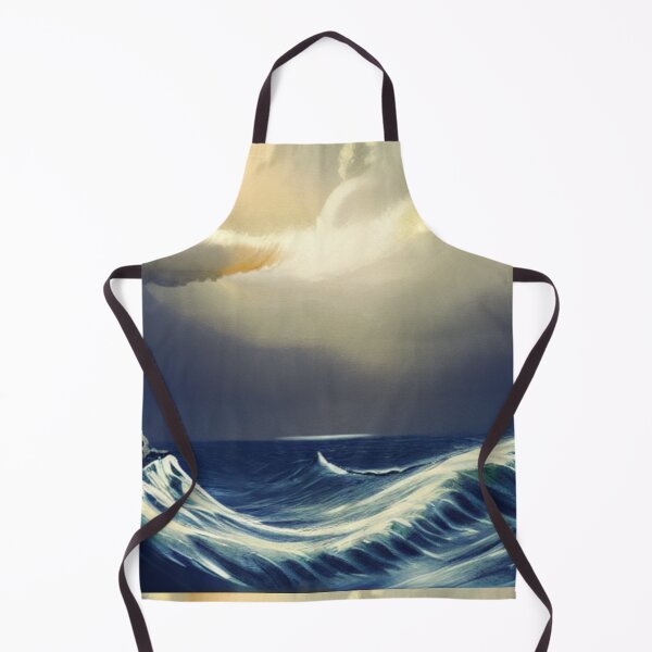 Item preview, Ocean Waves Moonlight Painting Series - Painting 4 -Throw Pillows and Prints. designed and sold by ScatterHub.
