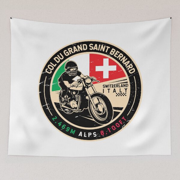 Item preview, Col du Grand Saint Bernard | Italy | Switzerland | Motorcycle designed and sold by KrisSidDesigns.