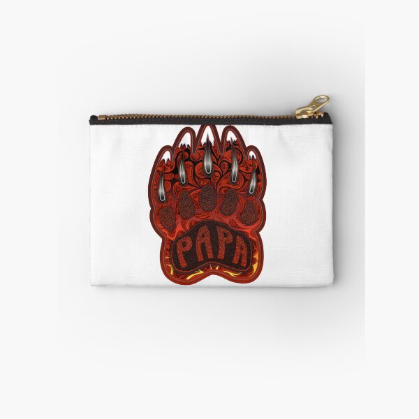 Item preview, Papa Bear Claw Illustration with Native American inspired Paisleys & Mountains embedded in designed and sold by Caummon Thread.