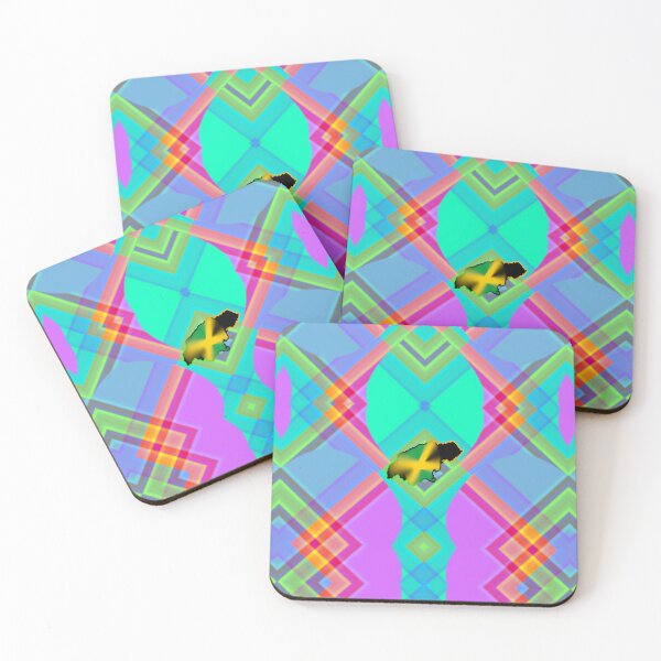 Item preview,  UNFORGETTABLE WEST INDIES CHRISTMAS SOUVENIRS - UNIQUE ABSTRACT CARIBBEAN GEOMETRIC PATTERN - GREATJAMAICAN VIBES FLAG INSPIRATION designed and sold by Ralek.
