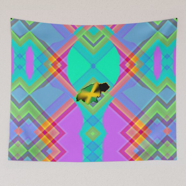 Item preview,  UNFORGETTABLE WEST INDIES CHRISTMAS SOUVENIRS - UNIQUE ABSTRACT CARIBBEAN GEOMETRIC PATTERN - GREATJAMAICAN VIBES FLAG INSPIRATION designed and sold by Ralek.
