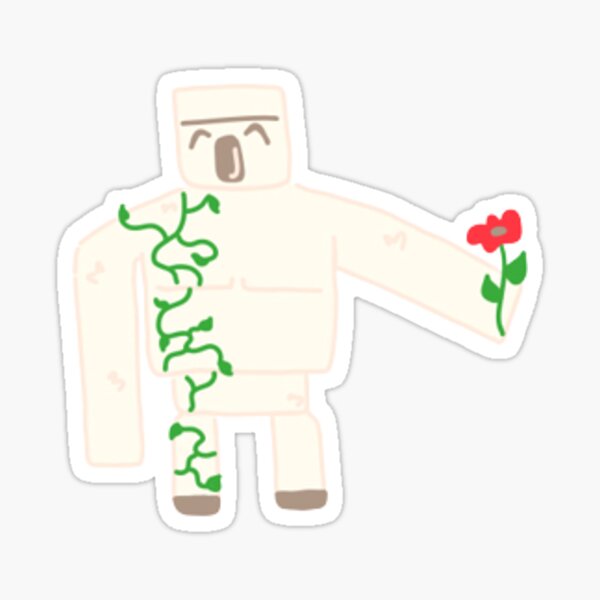 Minecraft Iron Golem and lil villager Sticker for Sale by TytoninaeArt