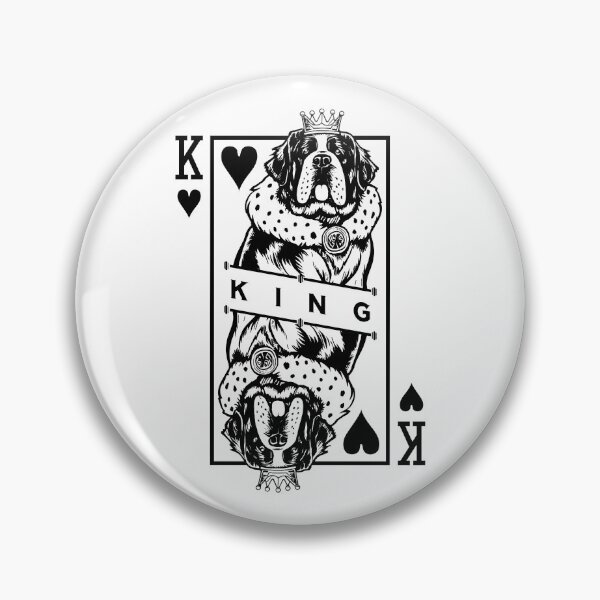 Item preview, Saint Bernard King Of Hearts Funny Dog Lover Card Pop Art designed and sold by GrandeDuc.