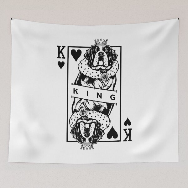Item preview, Saint Bernard King Of Hearts Funny Dog Lover Card Pop Art designed and sold by GrandeDuc.