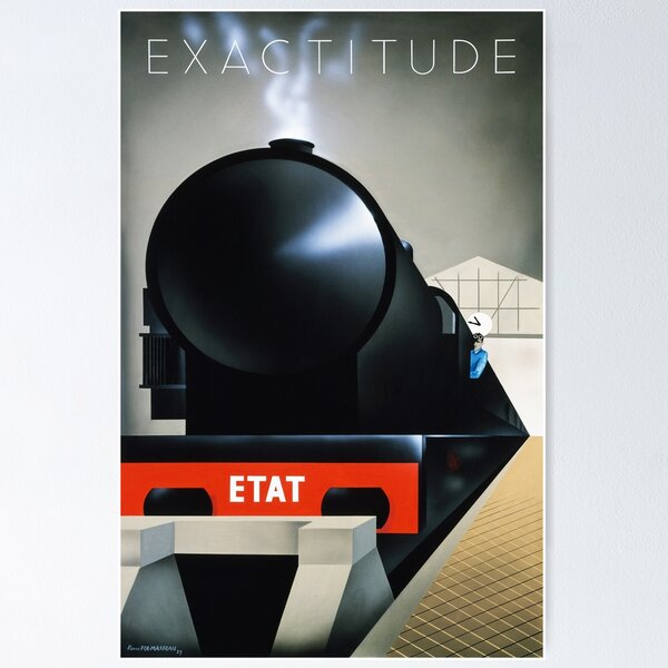 Item preview, EXACTITUDE ETAT 1929 French Art Deco Travel Poster Pierre Fix-Masseau  designed and sold by retroposters.